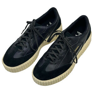 Sorel Ona Ave T-Toe Womens Black Leather Platform Sneaker Size 9.5 New $110